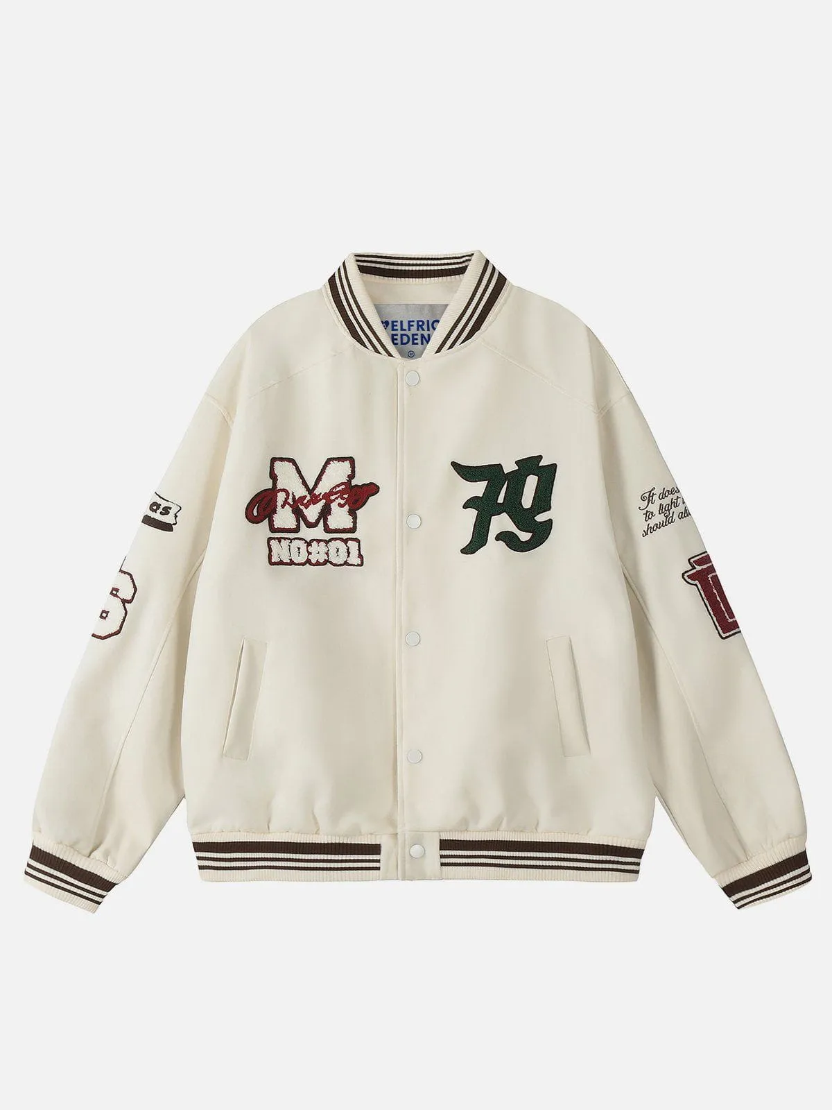 Aelfric Eden Towel Embroidery Varsity Jacket