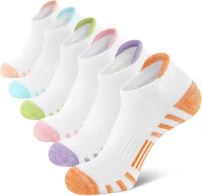 Airacker Athletic Running Ankle Cotton Socks, Low Cut Cushioned Performance Anti-Blister Tab Sports Socks for Men Women