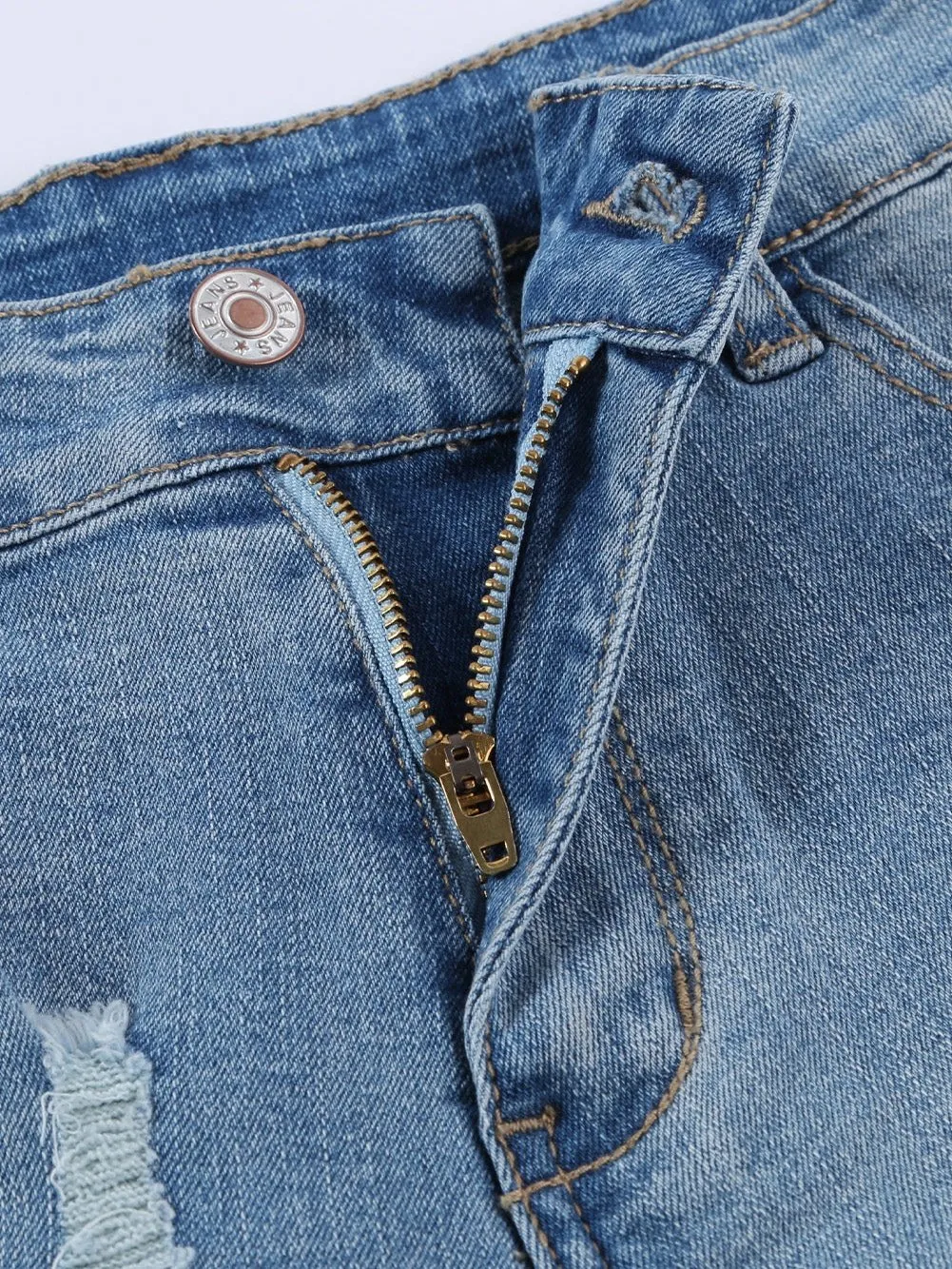 American Flag Denim Shorts