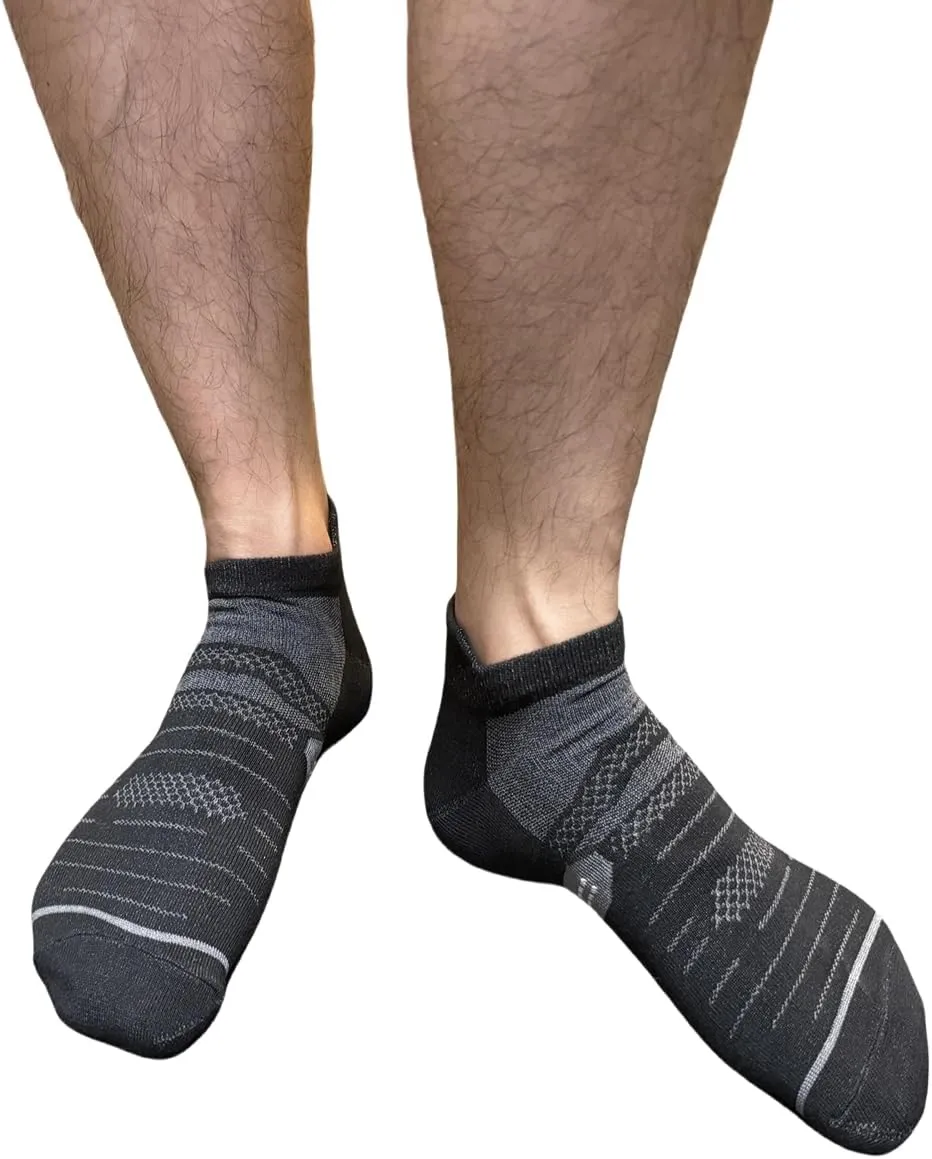 Ankle Athletic Running Socks Cushioned Breathable Low Cut Sports Tab Socks for Men and Women (3-6 Pairs)