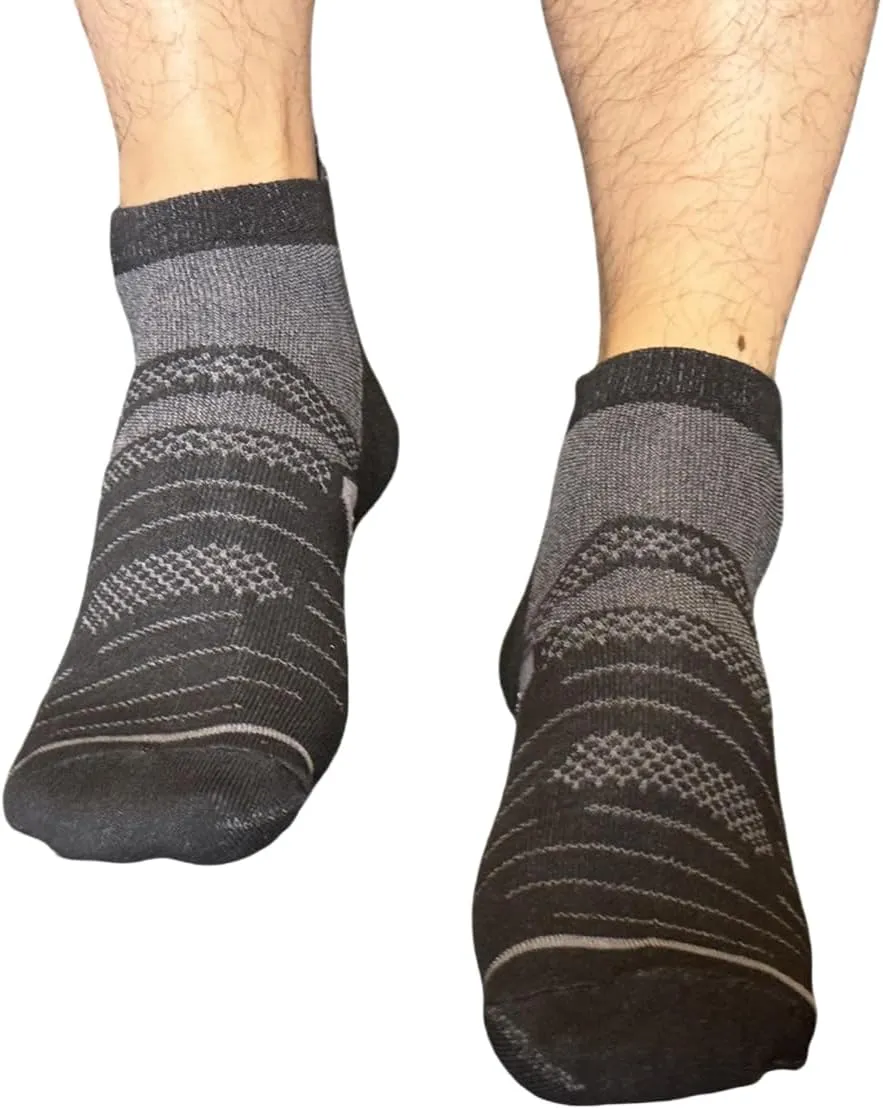 Ankle Athletic Running Socks Cushioned Breathable Low Cut Sports Tab Socks for Men and Women (3-6 Pairs)