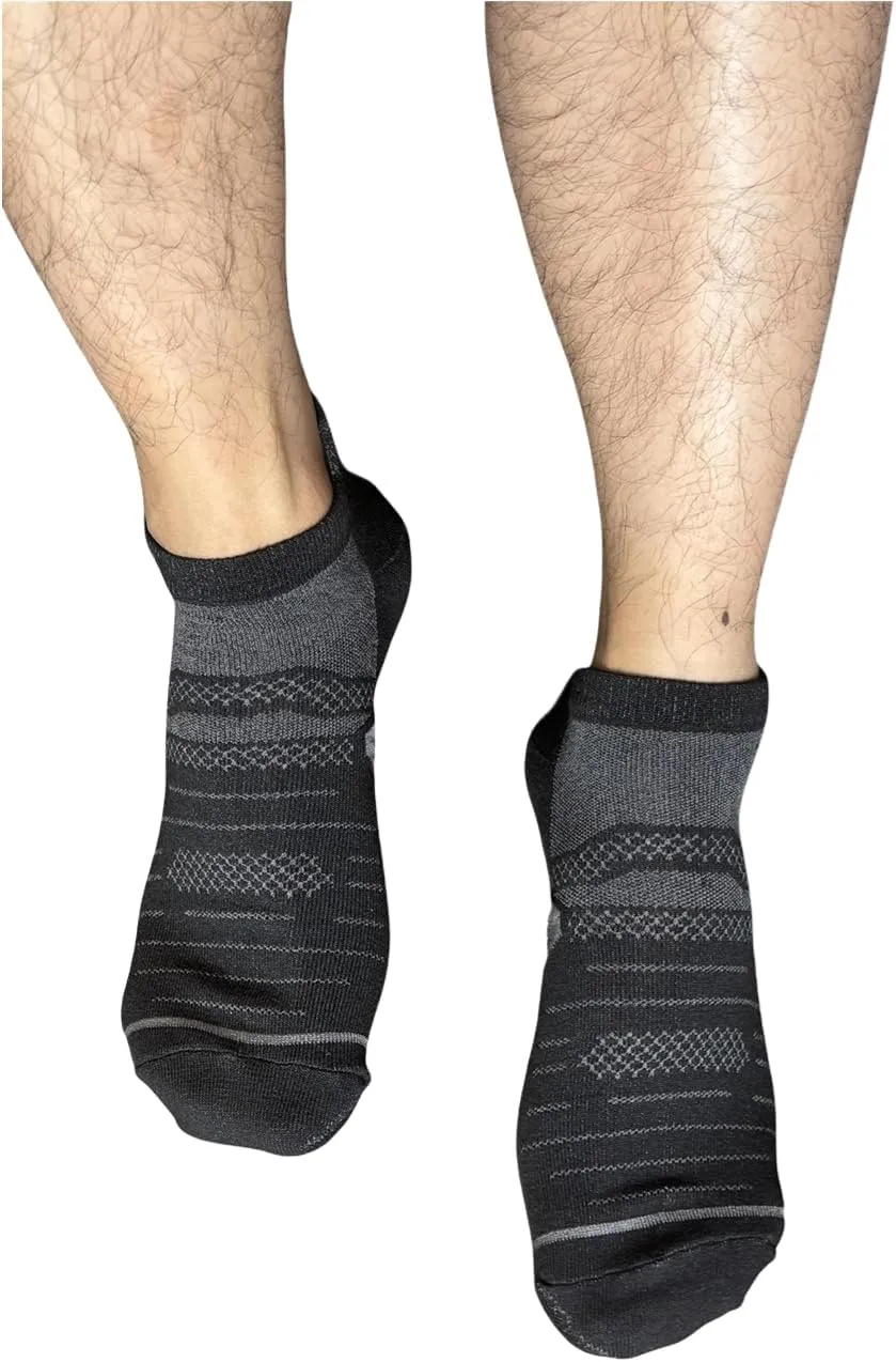 Ankle Athletic Running Socks Cushioned Breathable Low Cut Sports Tab Socks for Men and Women (3-6 Pairs)