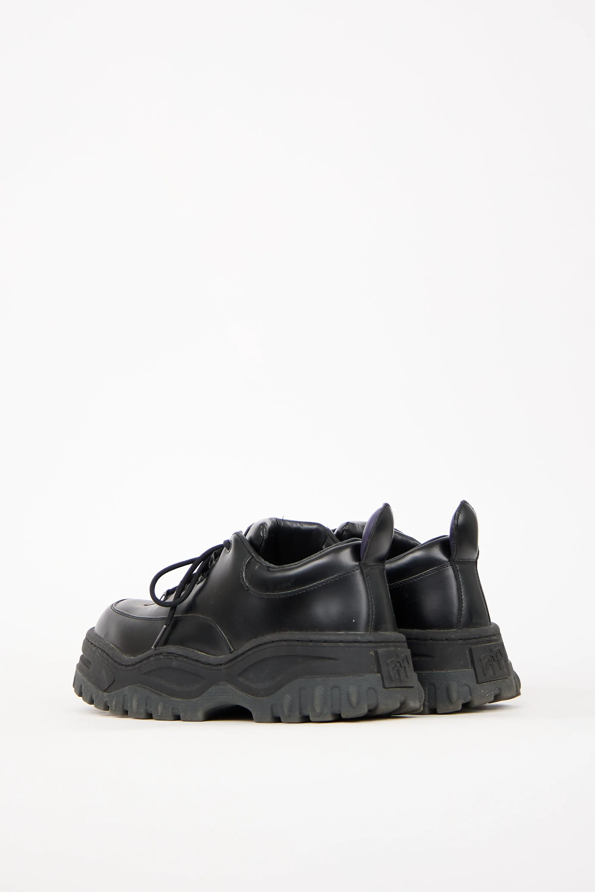 Black Leather Angel Sneaker