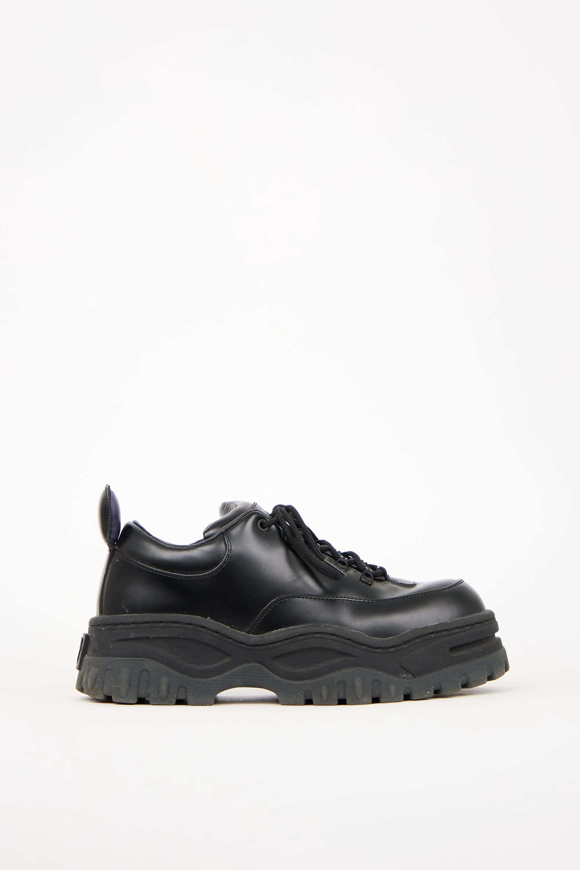 Black Leather Angel Sneaker