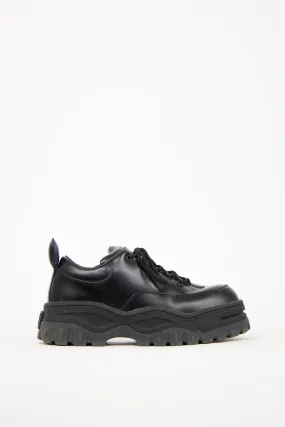 Black Leather Angel Sneaker