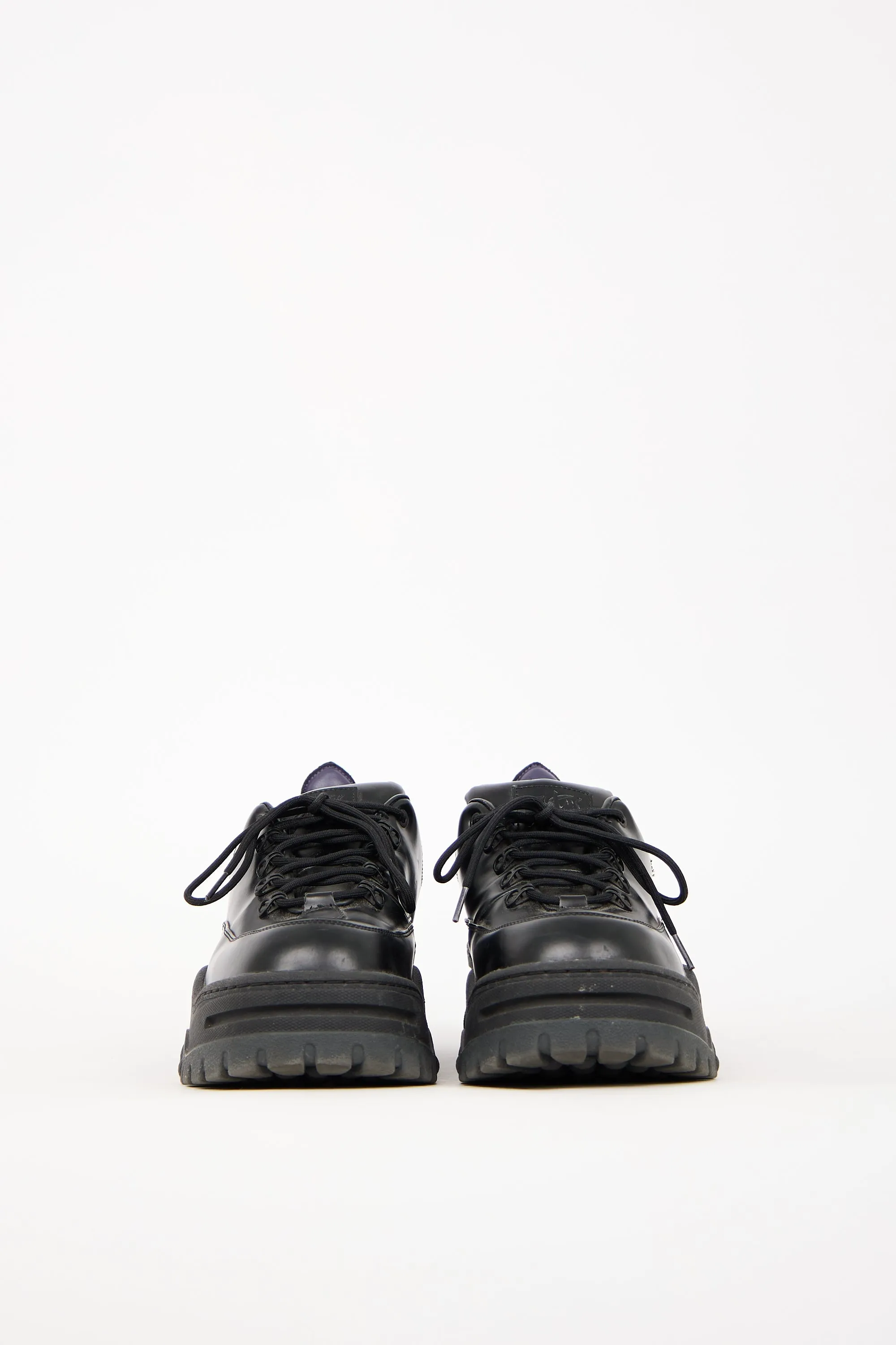 Black Leather Angel Sneaker