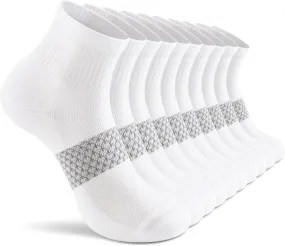 CS CELERSPORT 5 Pairs Women's Ankle Socks Running Athletic Sport Socks with Cushion