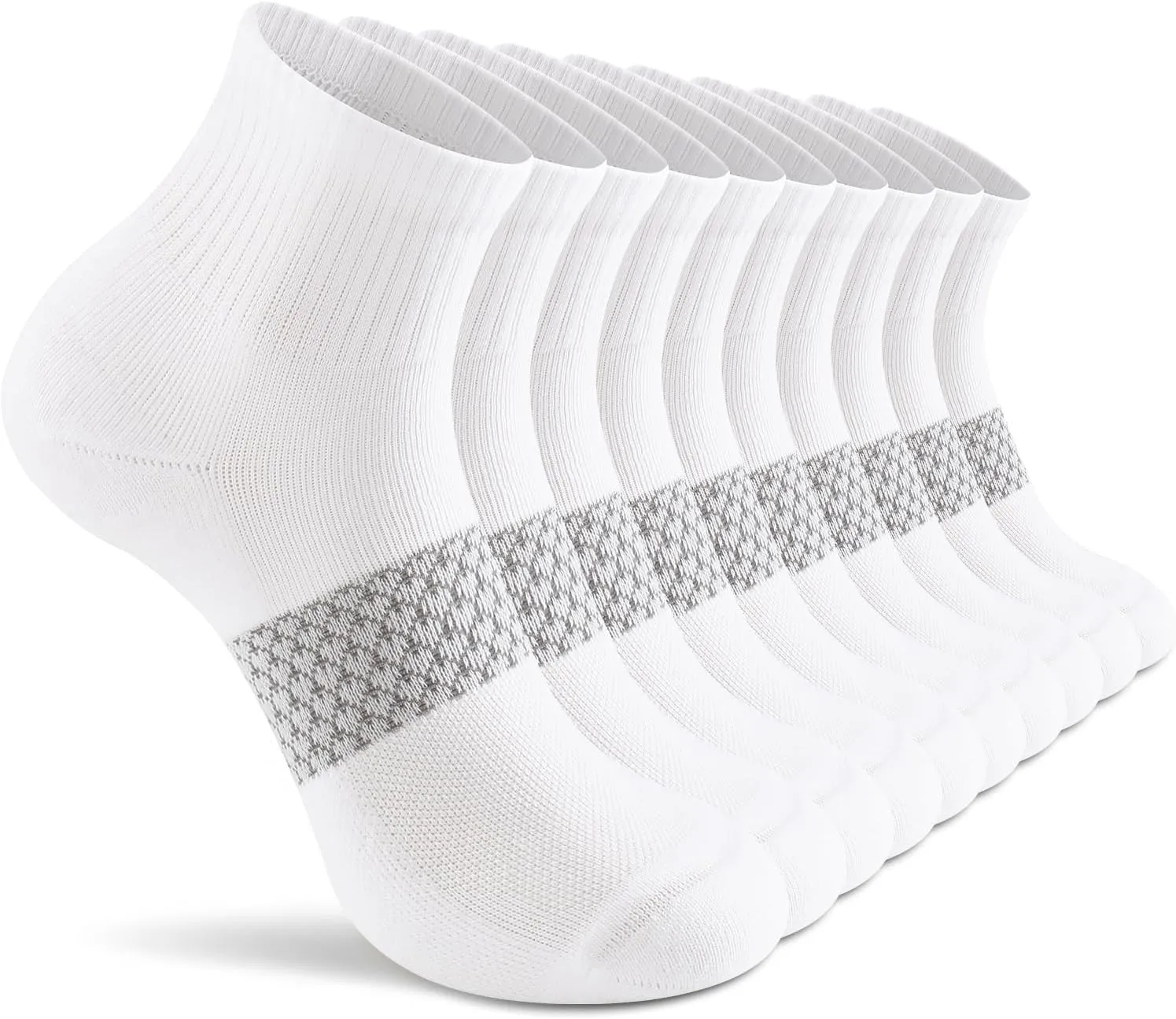 CS CELERSPORT 5 Pairs Women's Ankle Socks Running Athletic Sport Socks with Cushion