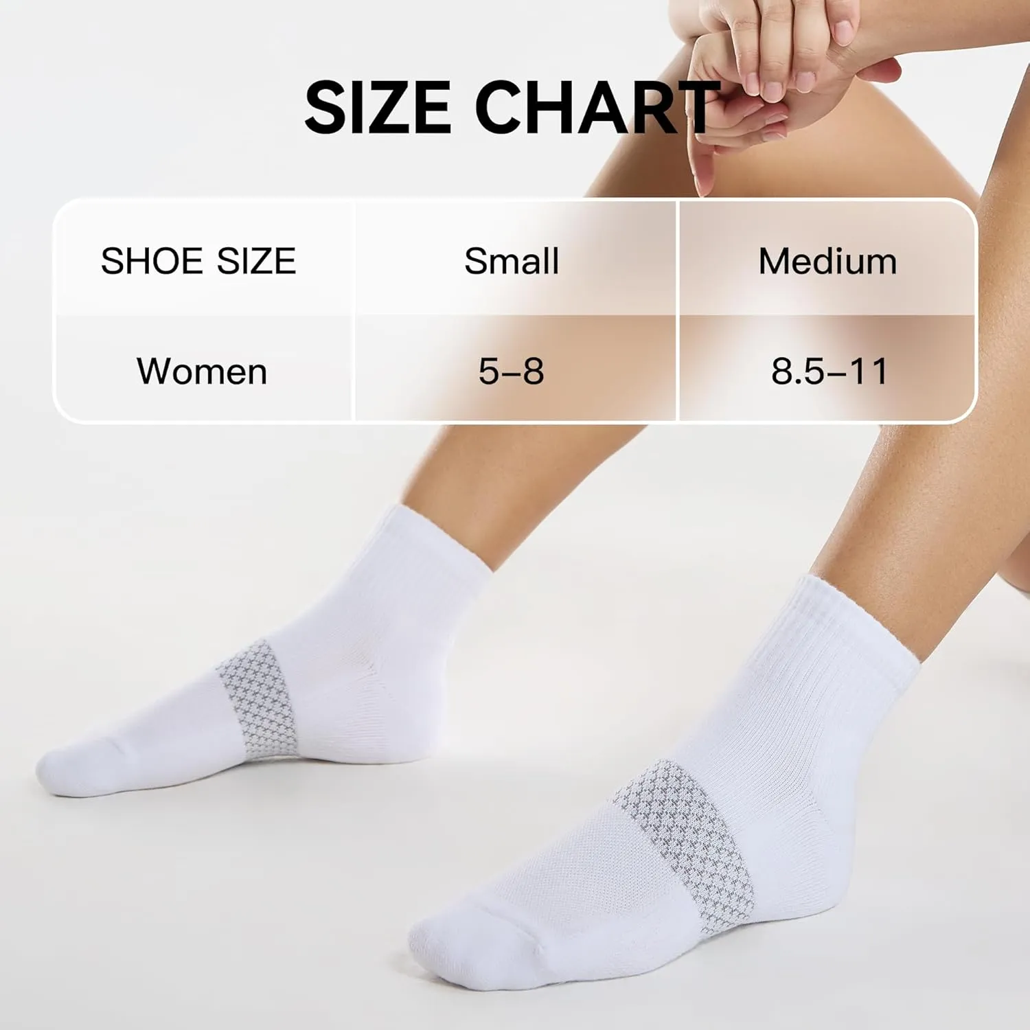 CS CELERSPORT 5 Pairs Women's Ankle Socks Running Athletic Sport Socks with Cushion