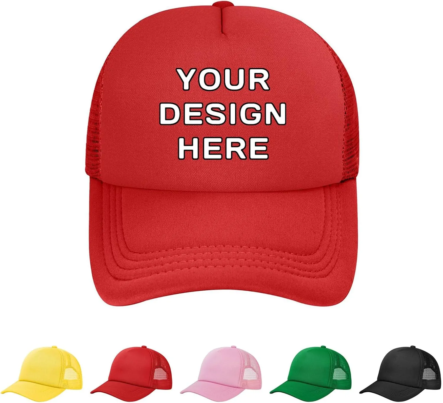 Custom Mesh Trucker Hat Baseball Cap Design Your Logo Text Photo Hats for Men Women Bulk Customized Gift