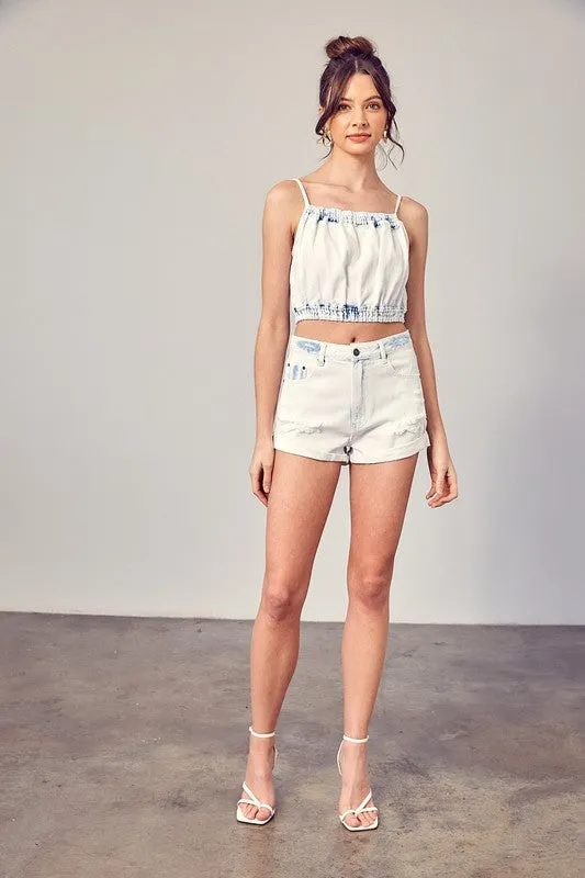 Destroyed Denim Shorts *Online Only*
