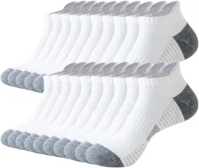 JOYNÉE 10 Pairs Mens Athletic Running Ankle Socks Cushioned Breathable Low Cut Sports Tab Socks for Men,Sock Size 10-13