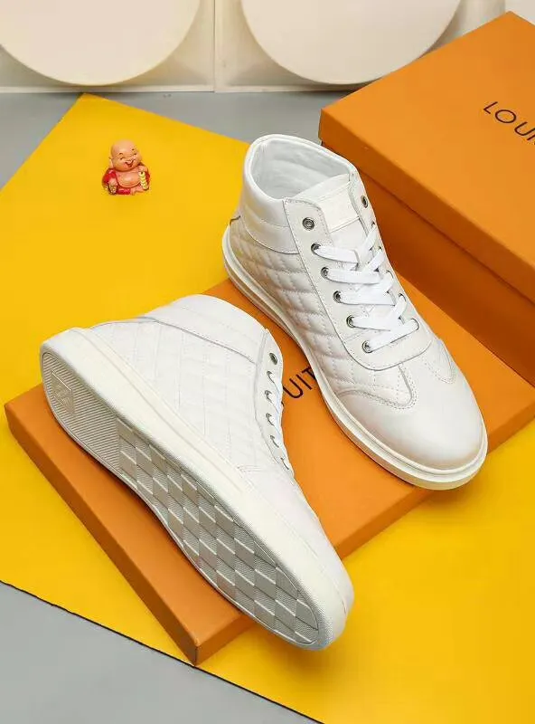 Louis Vuitton HIgh Top Metal White Sneaker