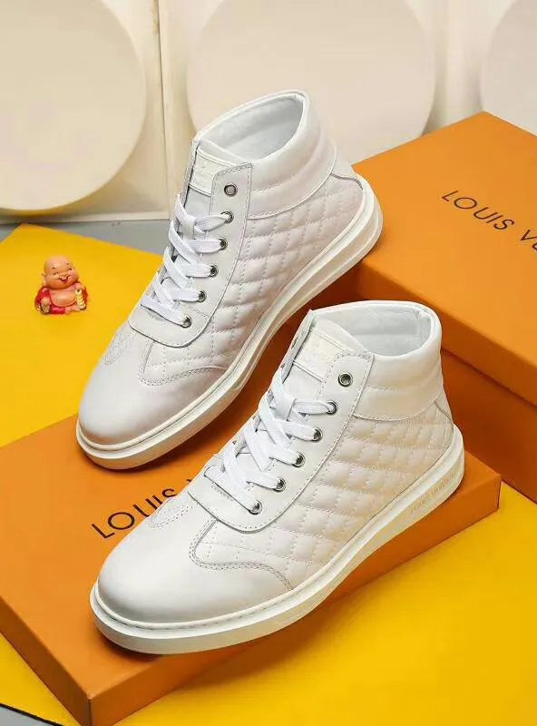 Louis Vuitton HIgh Top Metal White Sneaker