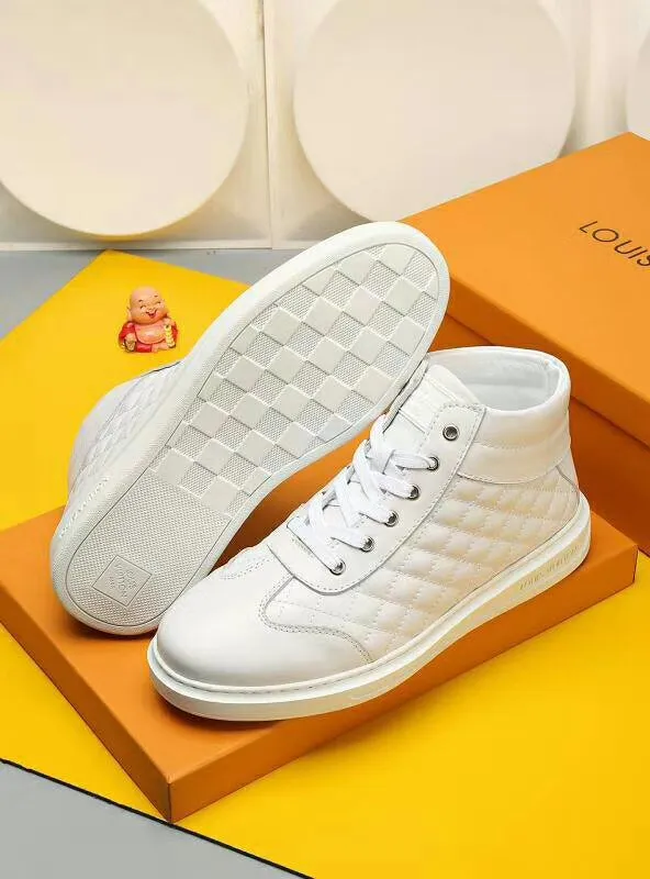 Louis Vuitton HIgh Top Metal White Sneaker