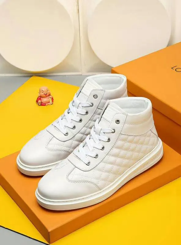 Louis Vuitton HIgh Top Metal White Sneaker