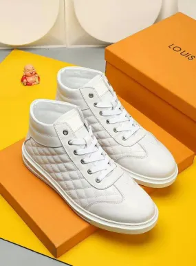 Louis Vuitton HIgh Top Metal White Sneaker