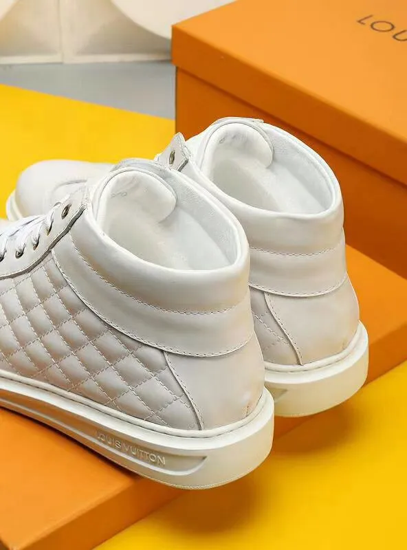 Louis Vuitton HIgh Top Metal White Sneaker