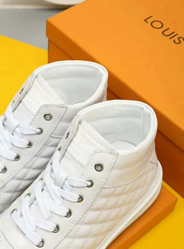 Louis Vuitton HIgh Top Metal White Sneaker