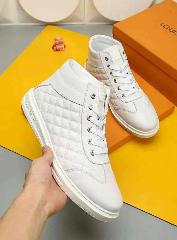 Louis Vuitton HIgh Top Metal White Sneaker