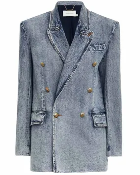 Luminosity Denim Blazer in Briny Blue
