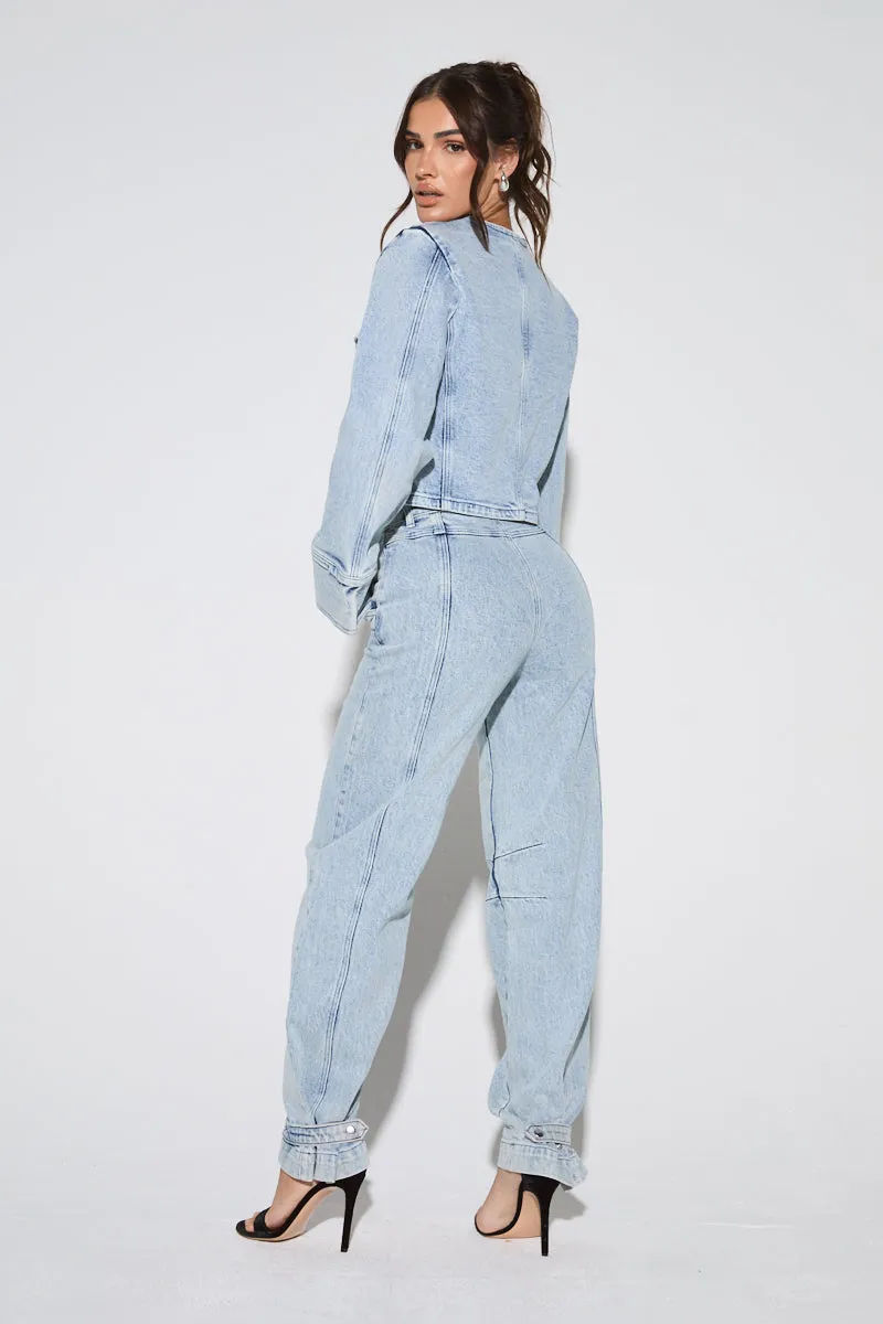 MARLI Acid Wash High Waist Denim Jeans