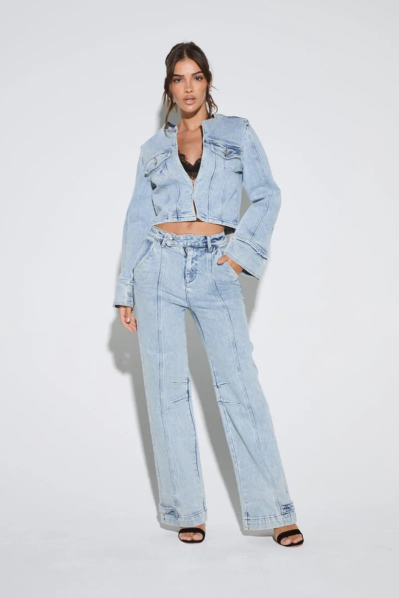 MARLI Acid Wash High Waist Denim Jeans