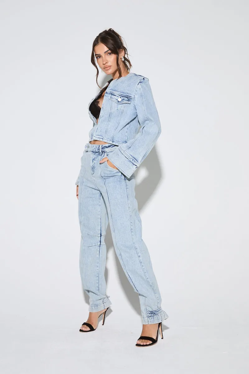 MARLI Acid Wash High Waist Denim Jeans