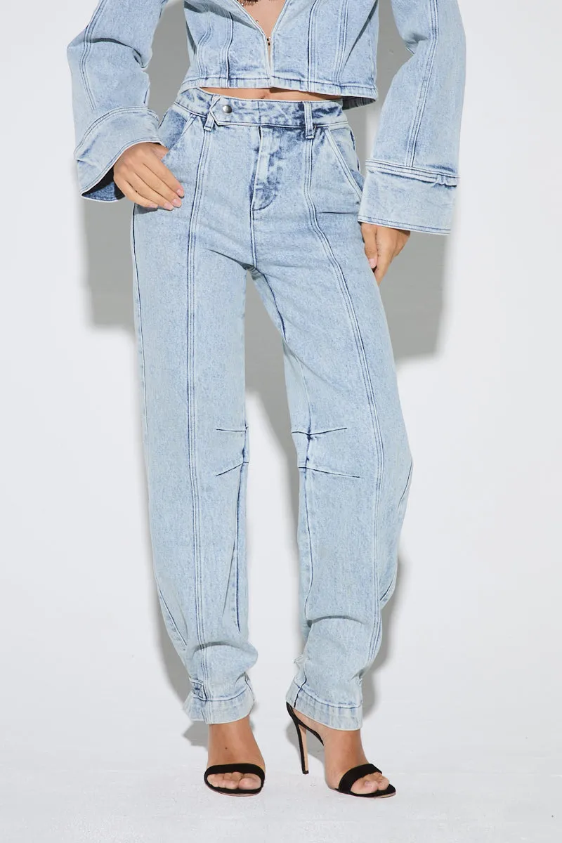 MARLI Acid Wash High Waist Denim Jeans
