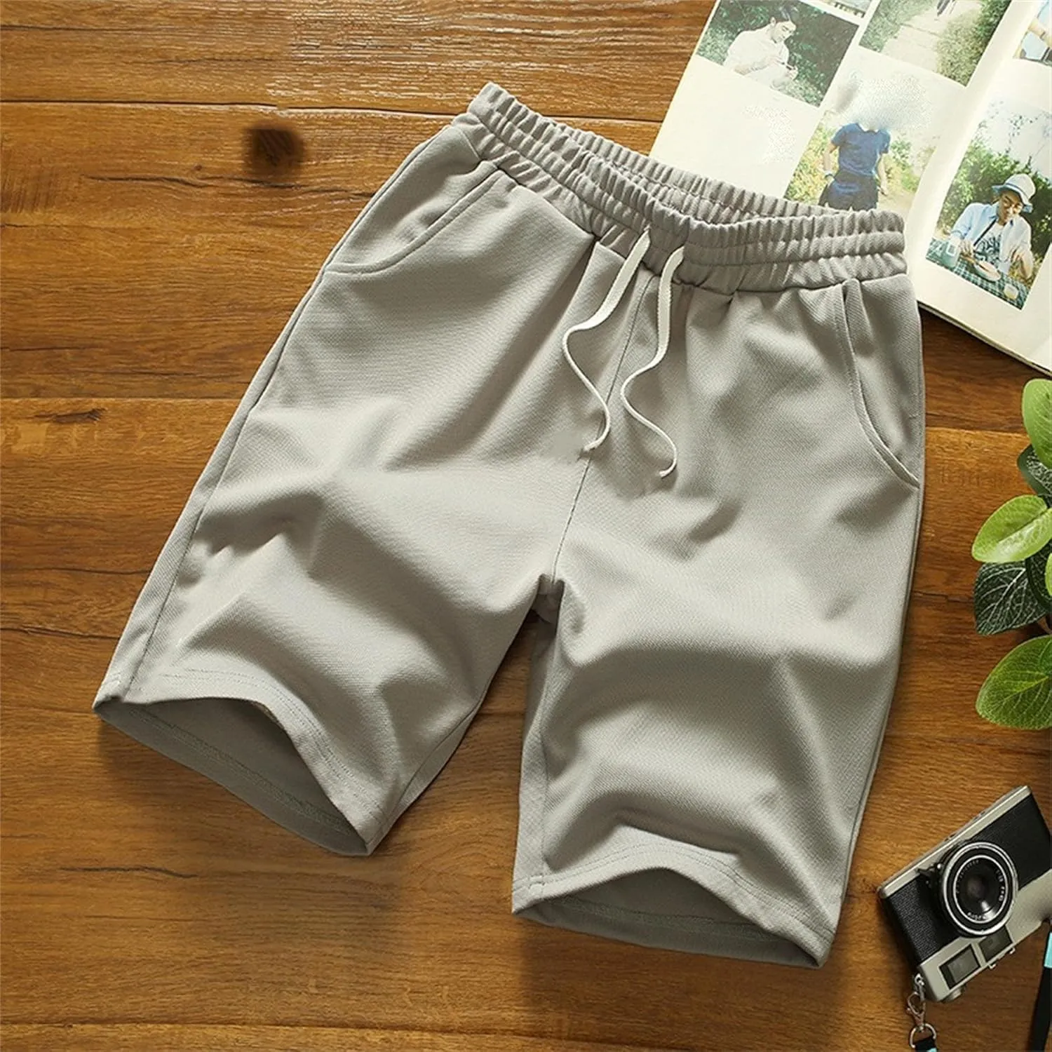 Men's Running Athletic Shorts Lightweight Quick Dry Sports Short Workout Gym Shorts with Pockets