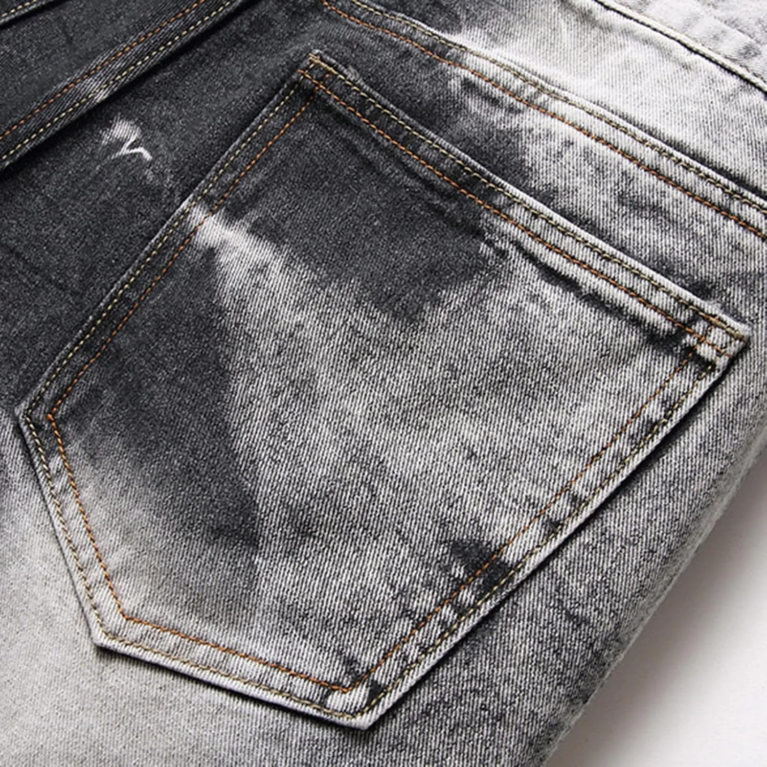 Mens Short Overalls Denim Ripped Denim Shorts Ripped Regular Fit 5-Pocket Jean Work Denim Shorts with Cargo Pockets