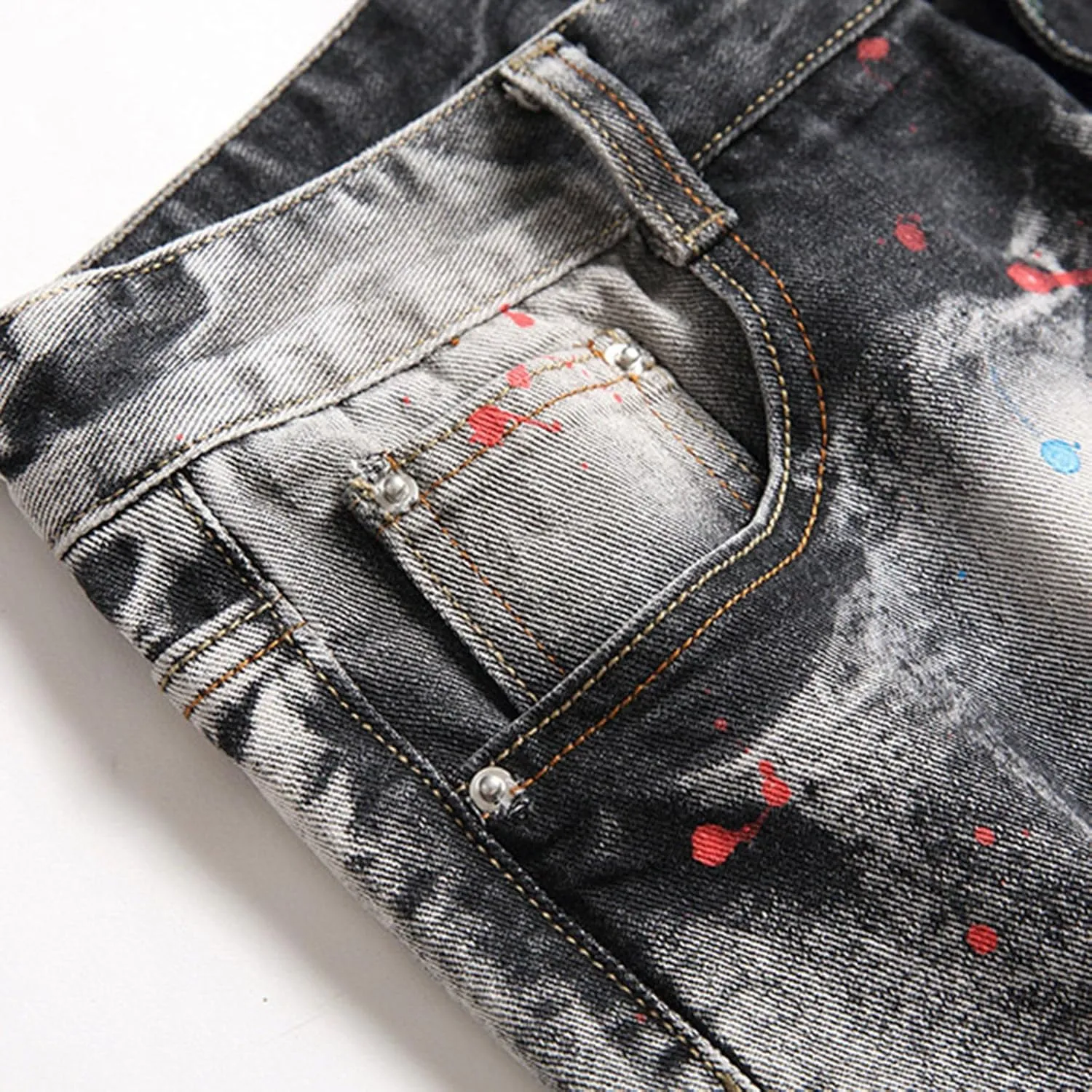 Mens Short Overalls Denim Ripped Denim Shorts Ripped Regular Fit 5-Pocket Jean Work Denim Shorts with Cargo Pockets