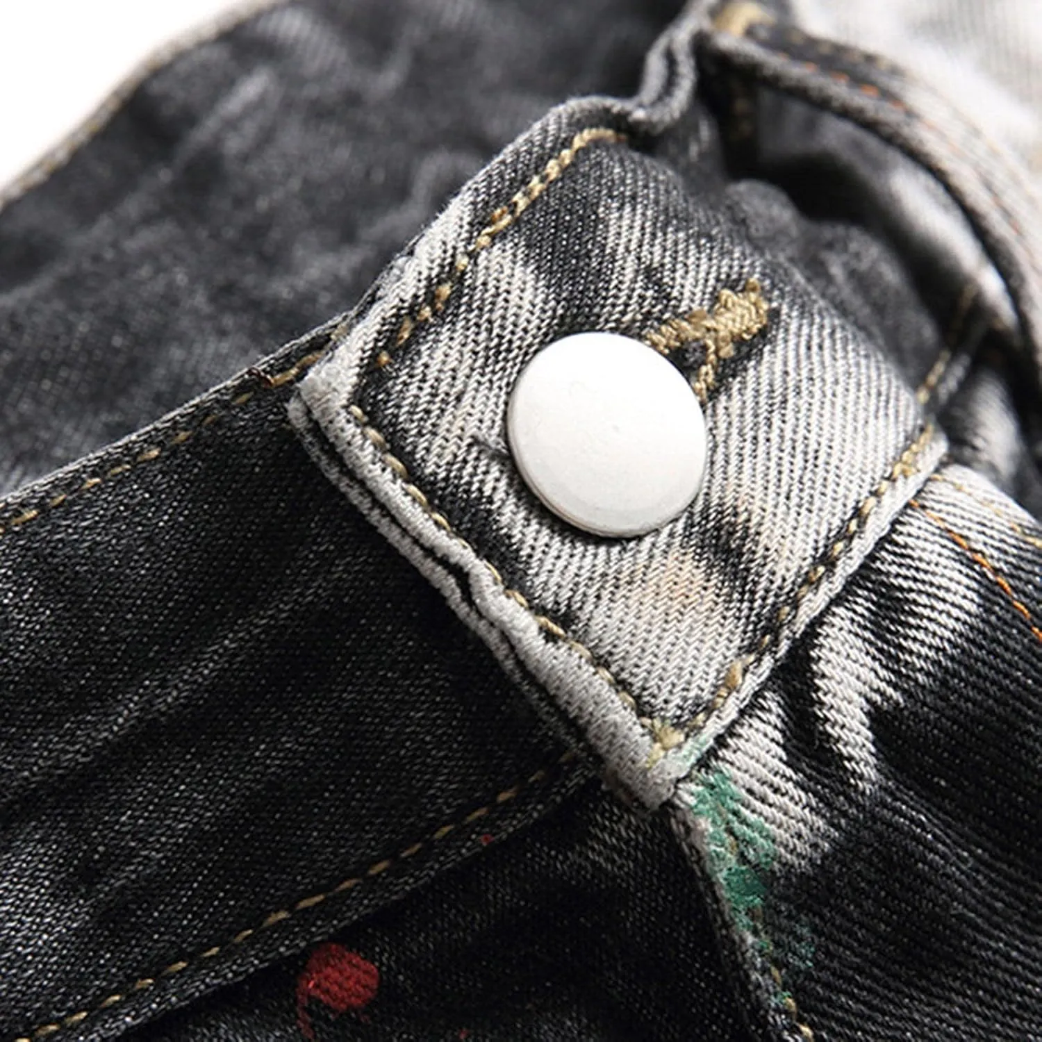 Mens Short Overalls Denim Ripped Denim Shorts Ripped Regular Fit 5-Pocket Jean Work Denim Shorts with Cargo Pockets