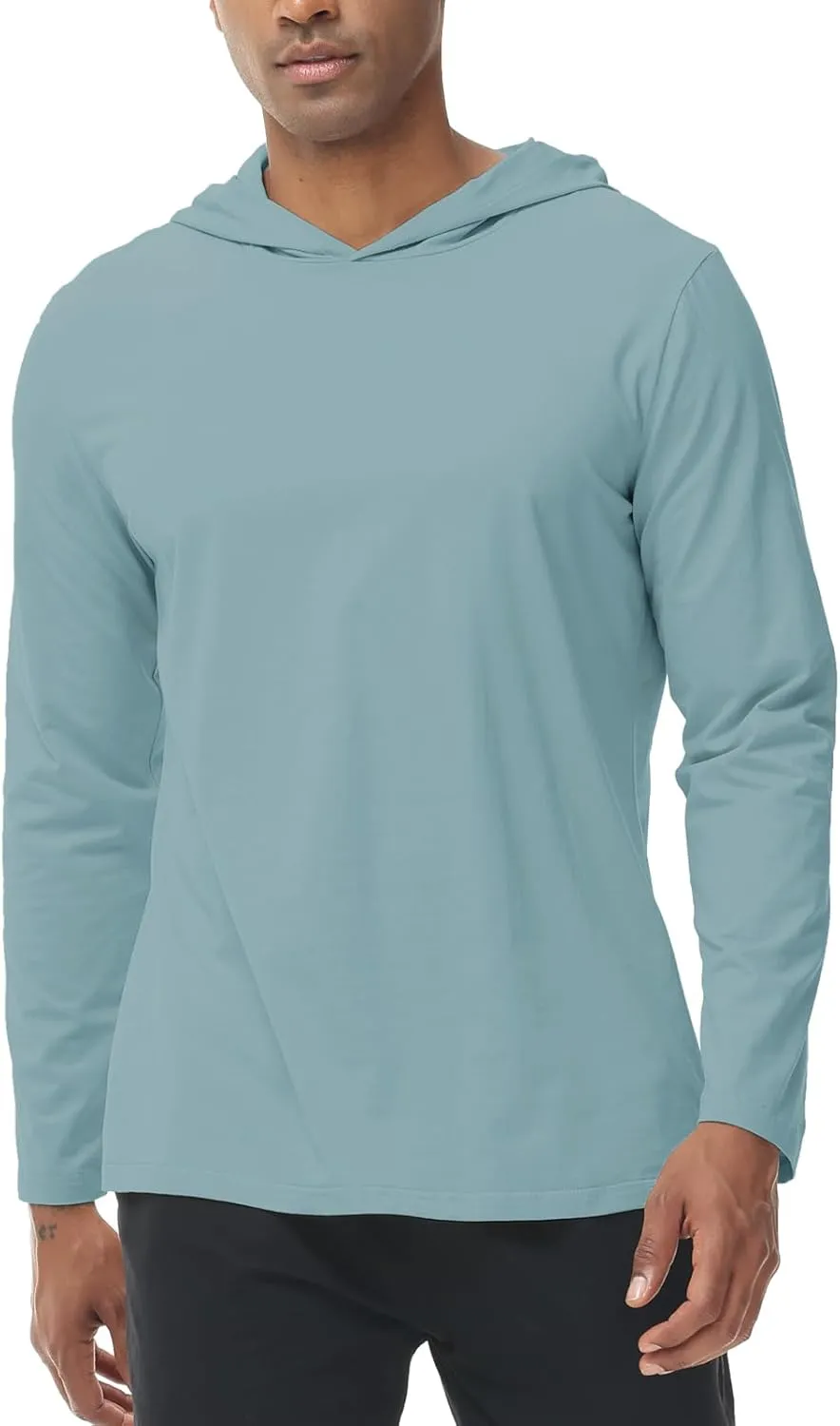 Muscle Killer Men's Workout Long Sleeve Hooded Fishing Shirts Dry Fit Hoodie Active Running