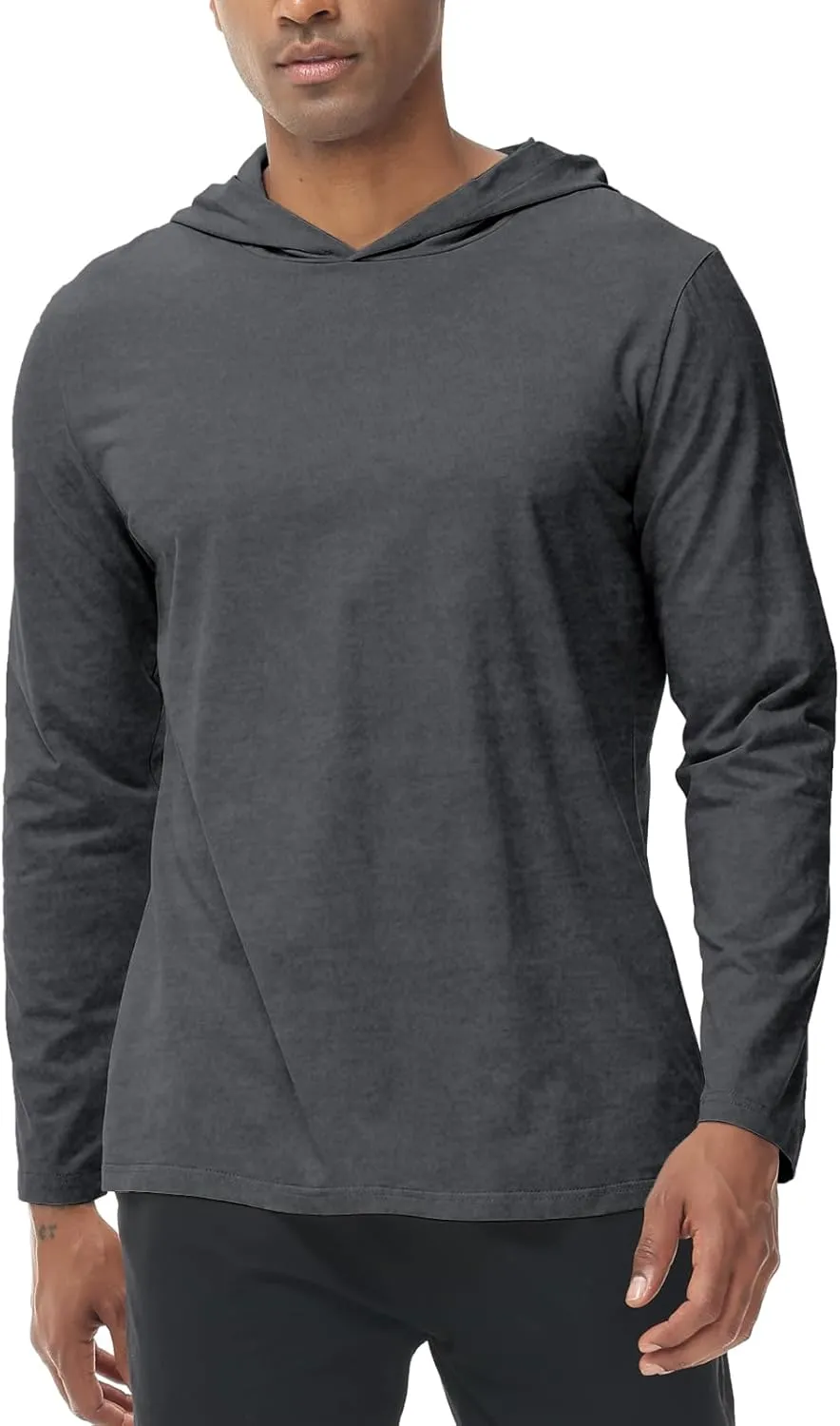 Muscle Killer Men's Workout Long Sleeve Hooded Fishing Shirts Dry Fit Hoodie Active Running