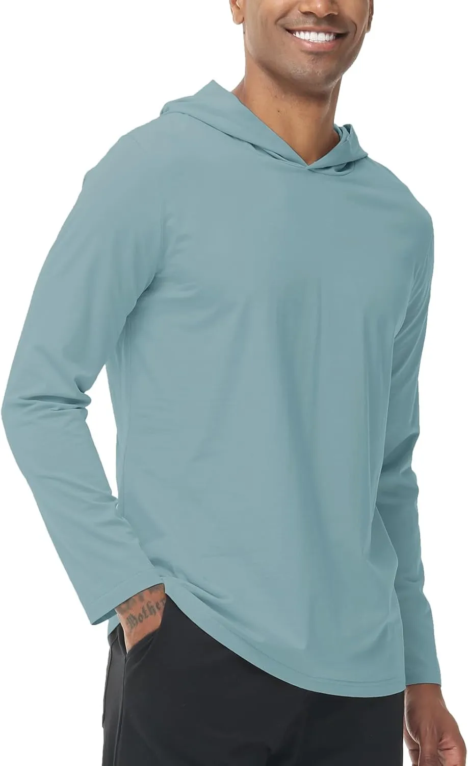 Muscle Killer Men's Workout Long Sleeve Hooded Fishing Shirts Dry Fit Hoodie Active Running