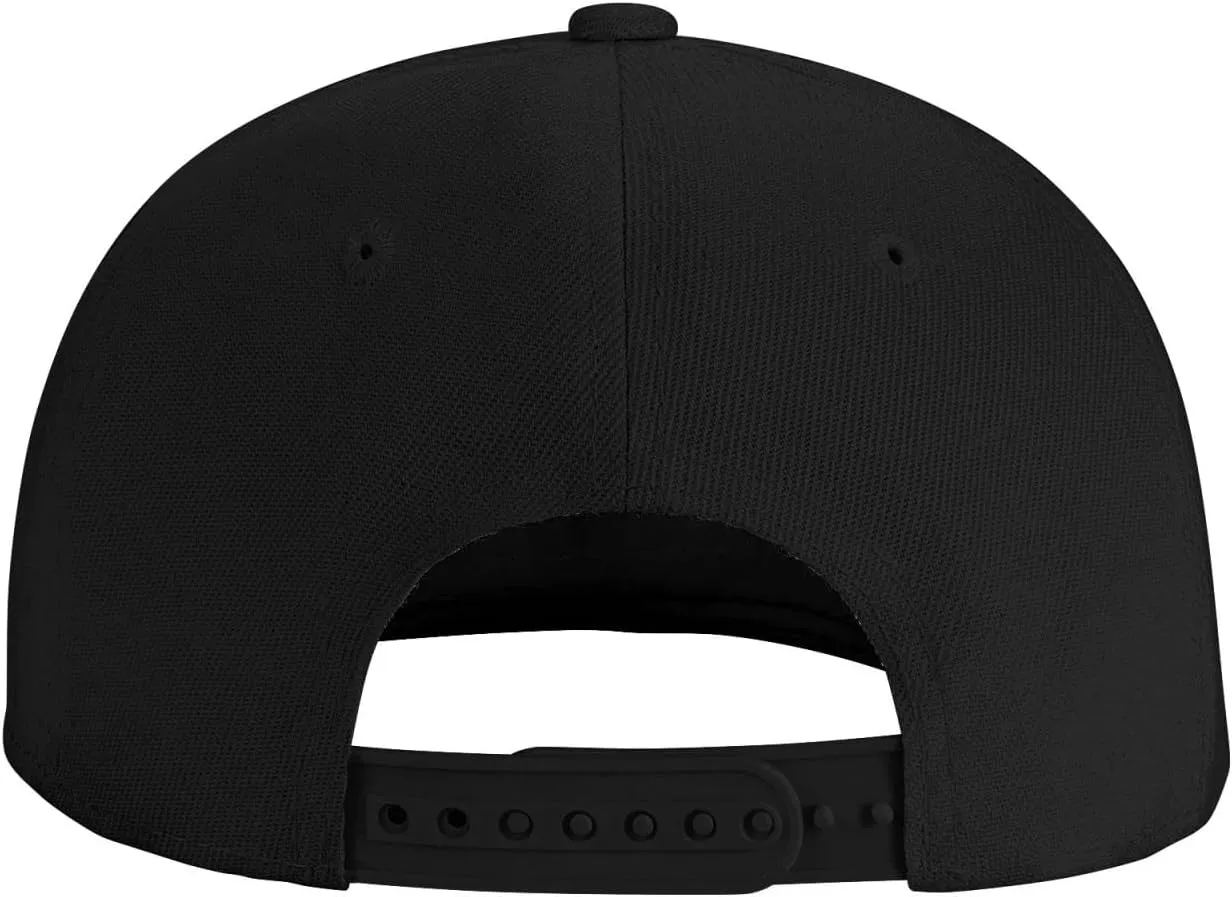 Native American Skull Flat Bill Visor Classic Snapback Hat Adjustable Brim High Top Baseball Cap