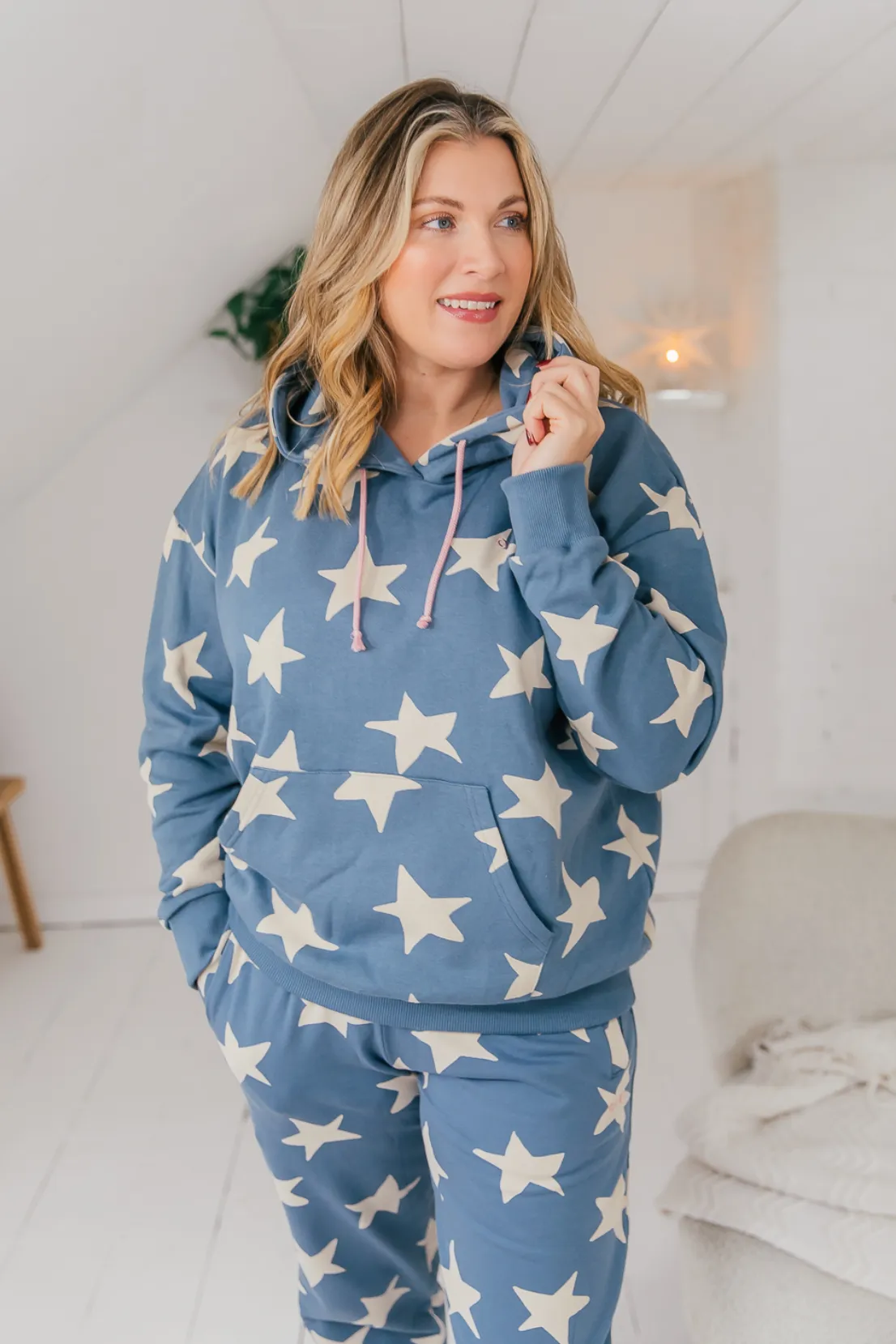 O&F Star Print Oversized Hoodie