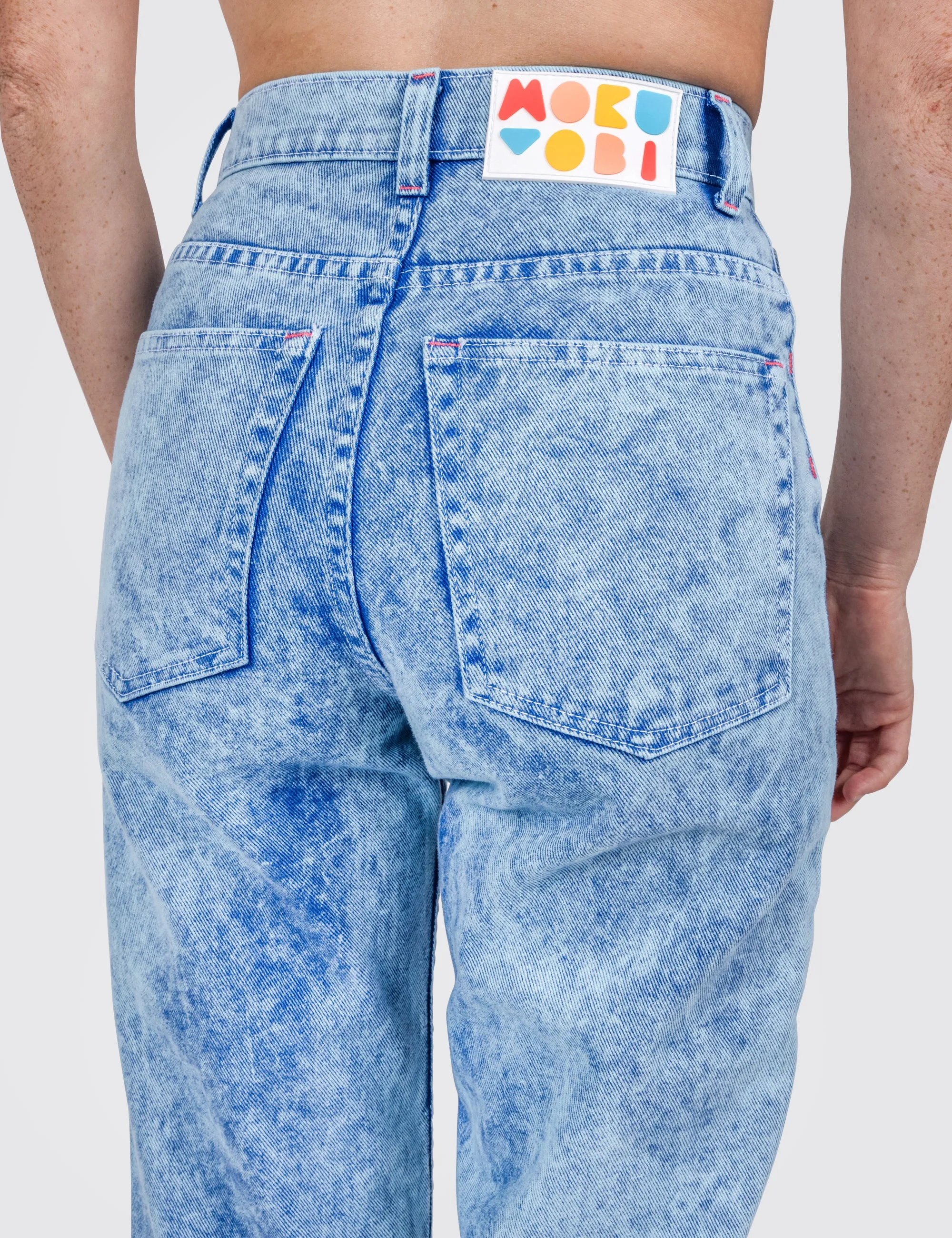 Ocean Acid Wash Denim Jeans