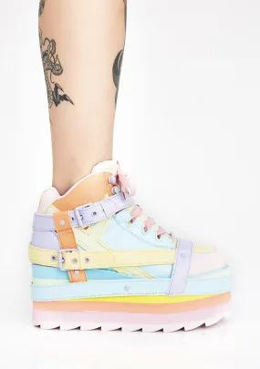 Pastel Qozmo Bondage Platform Sneakers