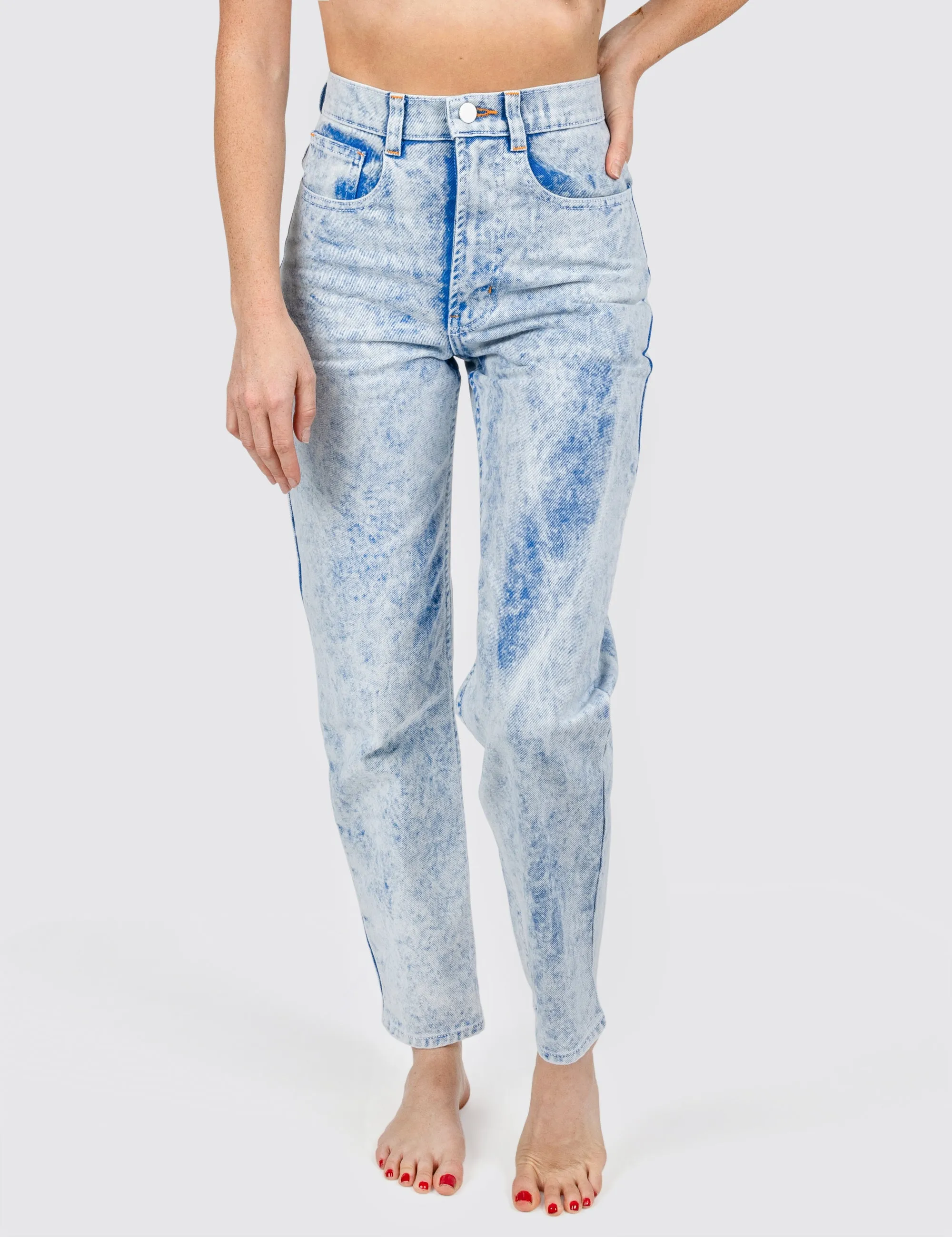 Plasma Acid Wash Denim Jeans