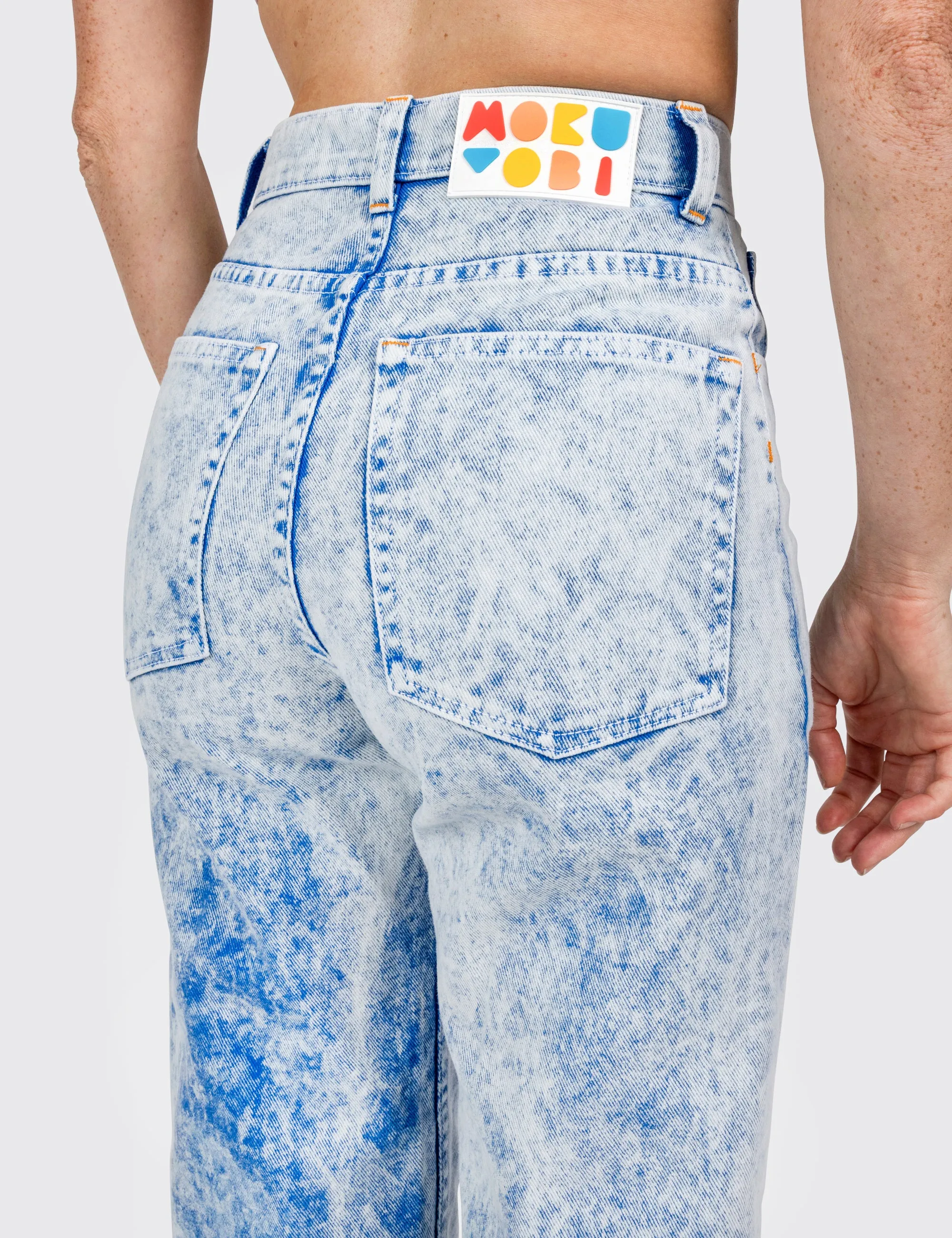 Plasma Acid Wash Denim Jeans