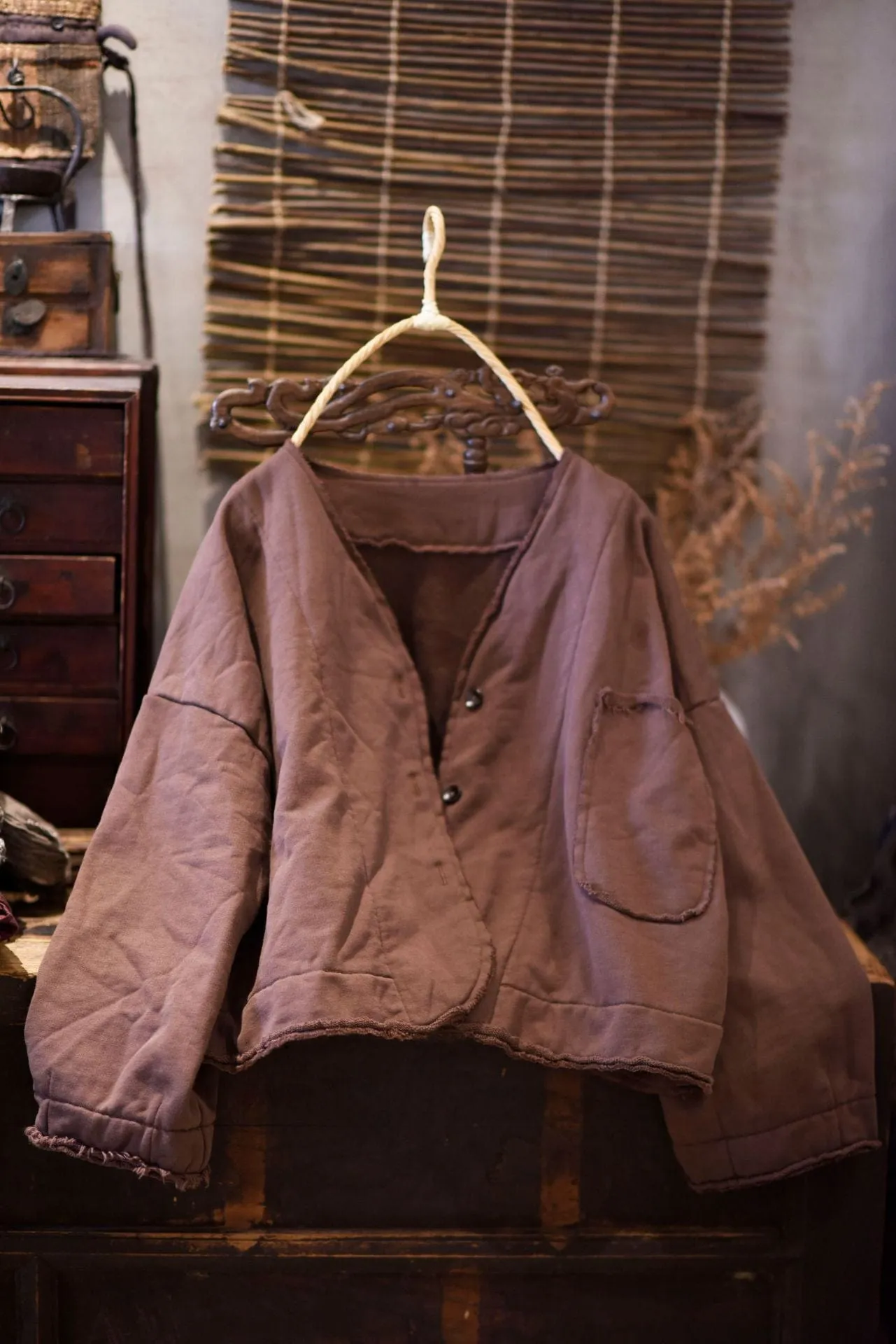 Short Patchwork Cotton Jacket