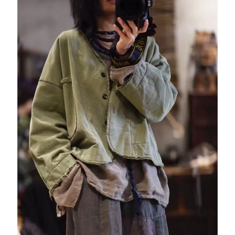 Short Patchwork Cotton Jacket