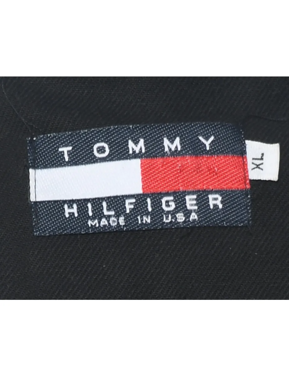 Tommy Hilfiger Black 1990s Contrast Stitch Denim Jacket - XL