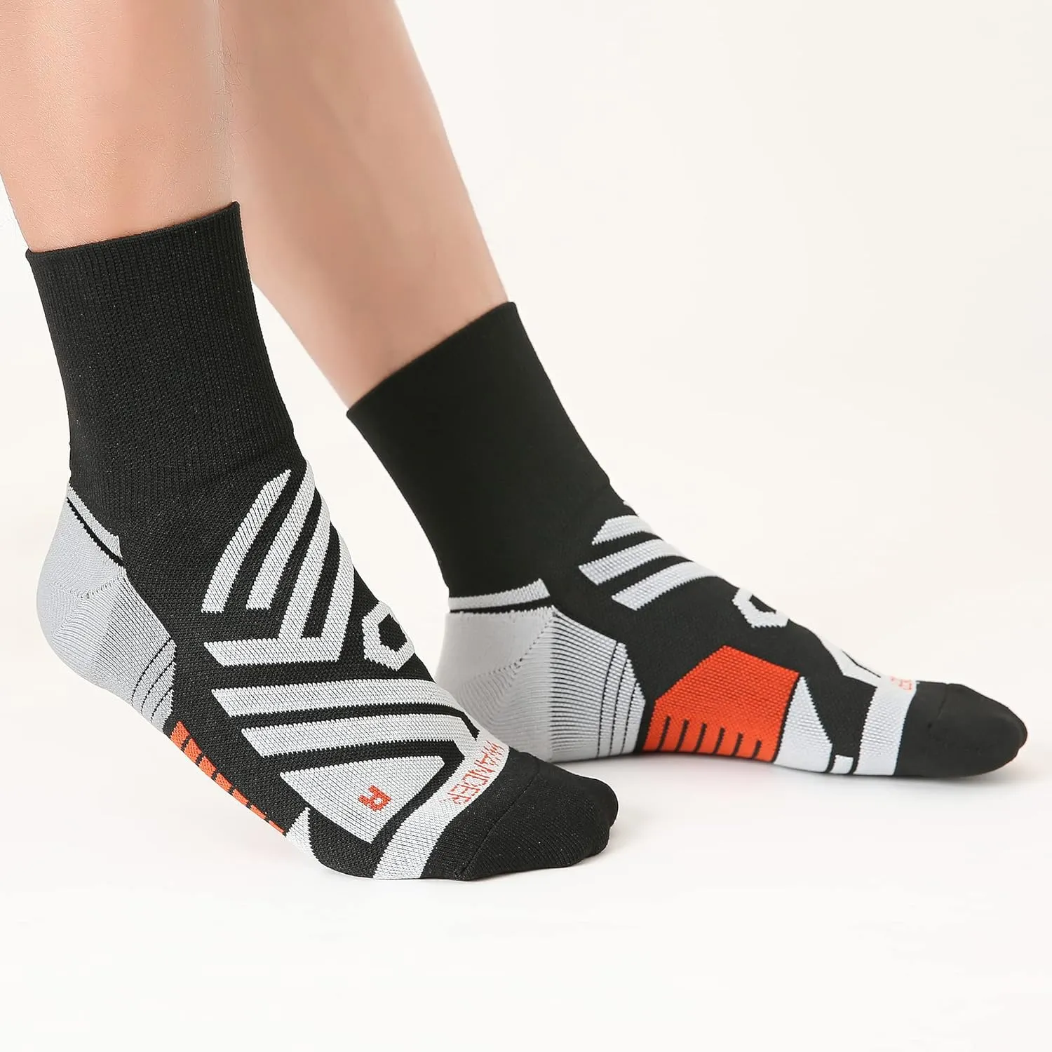 WANDER Athletic Ankle Socks Wicking Anti-Blister Lightweight Performance Running Socks for Men&Women with Cushion 3 Pairs