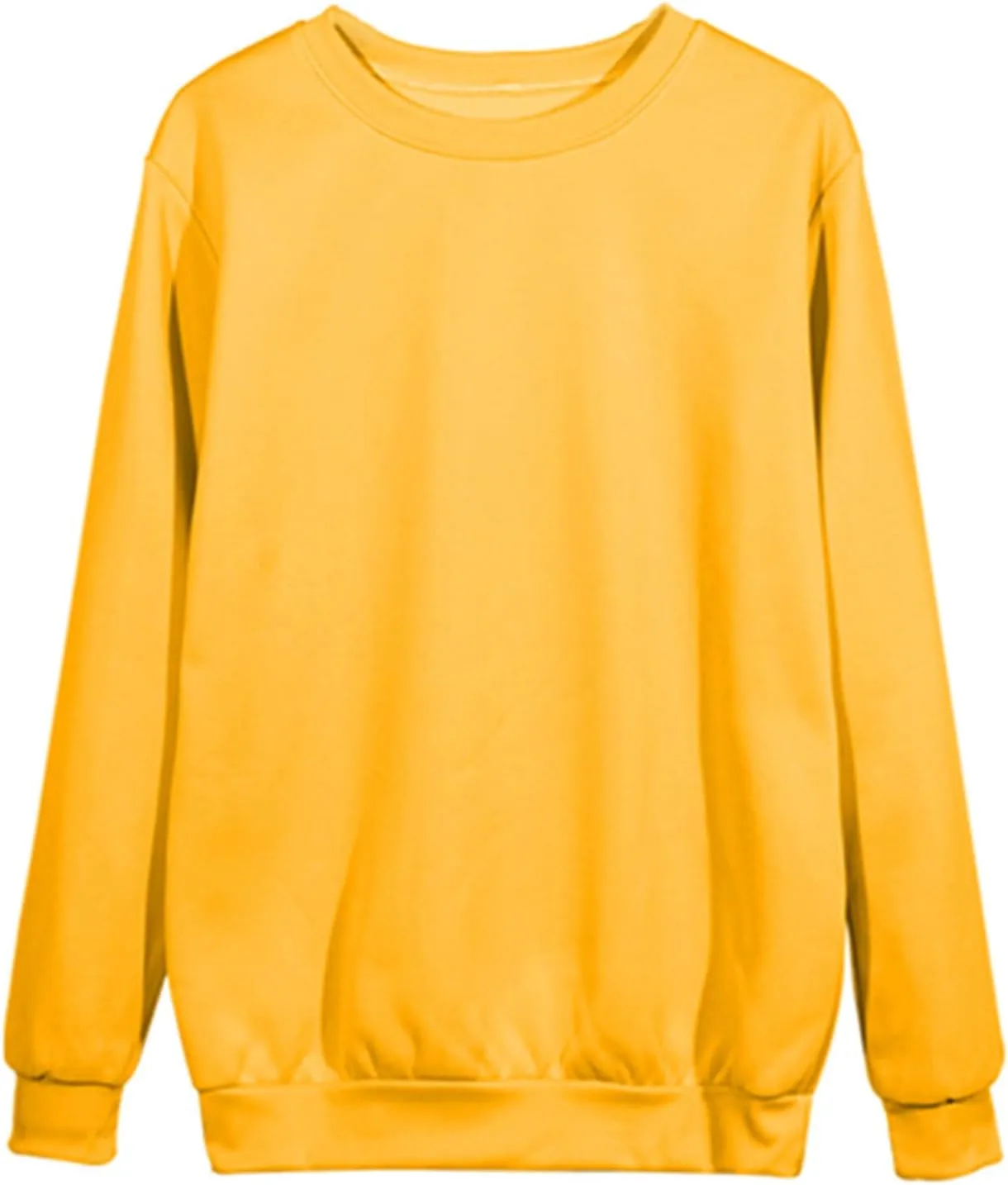 Womens Long Sleeve Crewneck Sweatshirt Fall Fashion 2024 Dressy Casual Loose Comfy Pullover Tops Regular Fit